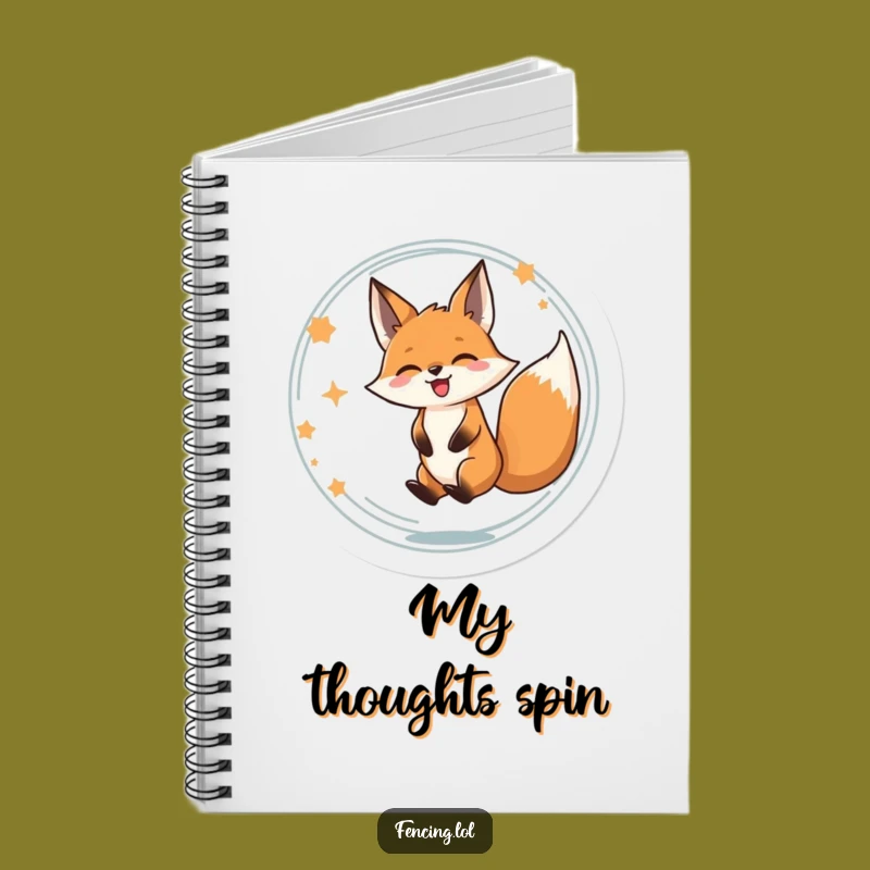 Funny Fox Spinning Notebook: Jot Down Your Delights!