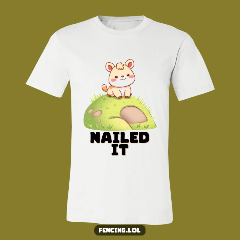 Funny Cheerful Animal T-Shirt: Soft Landing Tee for Joyful Souls