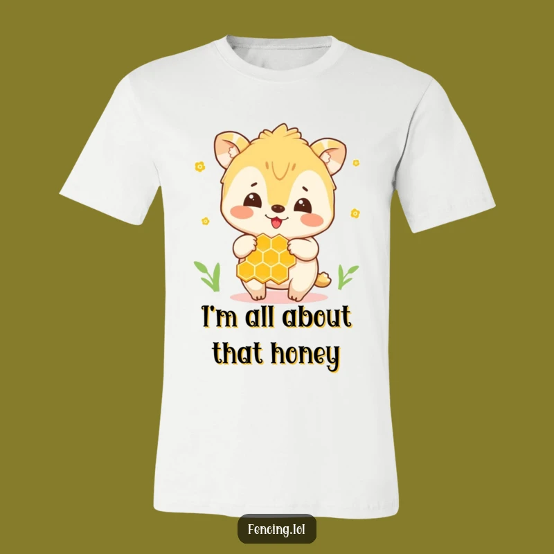Funny Honey Animal T-Shirt: Joyful Creature with Honeycomb, Hilarious Gift Tee