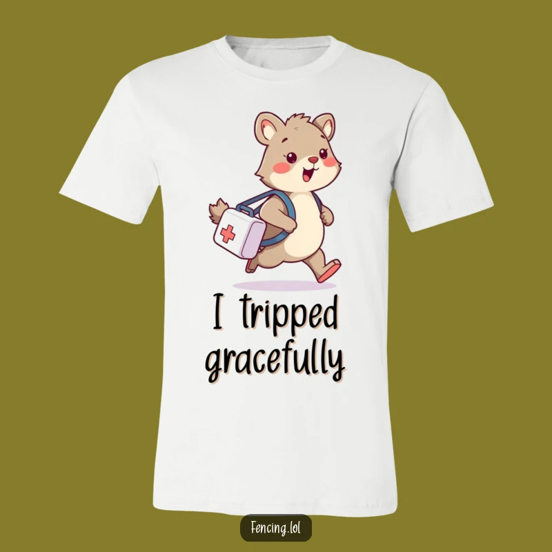 Funny Wobbly Animal Medical Bag T-Shirt - Comedic Apparel for the Accident-Prone