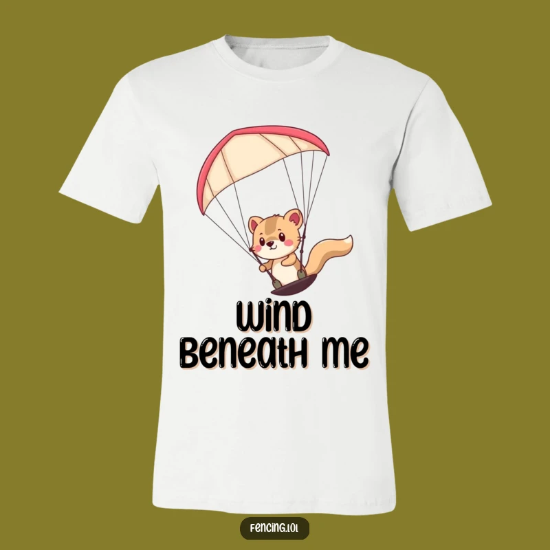 Funny Determined Paraglider Animal T-Shirt: Hilarious Adventure Apparel for Pilots
