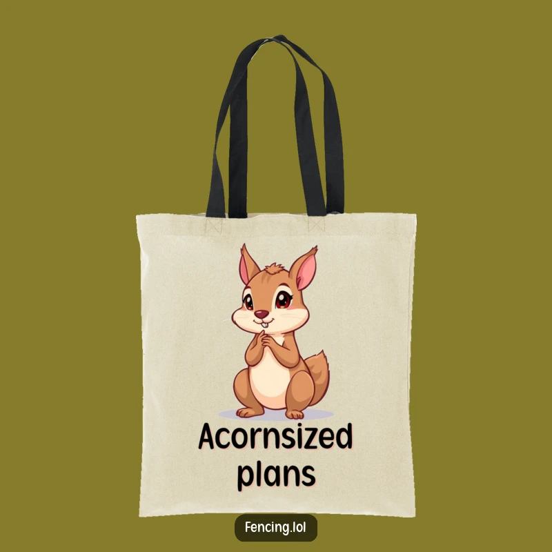 Funny Squirrel Tote Bag: Dramatic Thinking Carry-All Gift