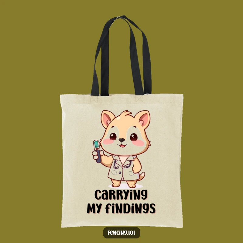 Funny Animal Doctor Tote Bag - Durable Lab Coat Carryall
