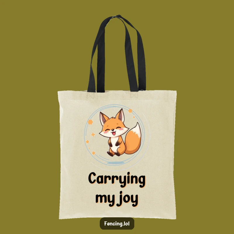 Funny Fox Spinning Tote Bag: Carry Your Delight Everywhere!