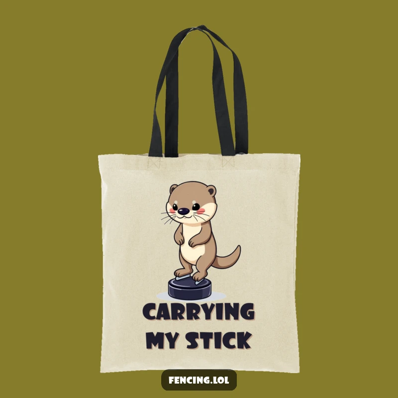 Funny Otter Tote Bag - Carry Your Balance, Humorous Gift