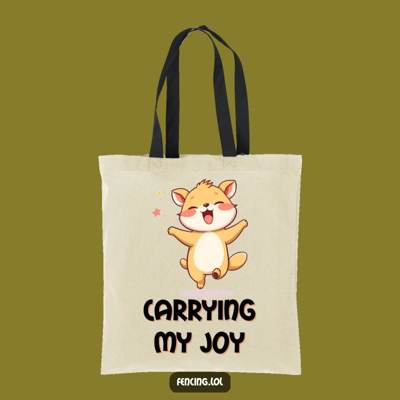 Funny Giggling Animal Dancing Tote Bag: Joyful Carry-All for Fun Lovers