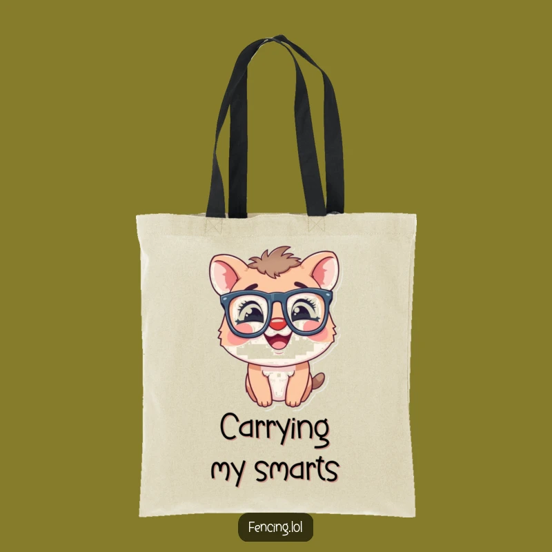 Funny Giggling Animal Oversized Glasses Tote Bag - Carry Your Laughs in Style
