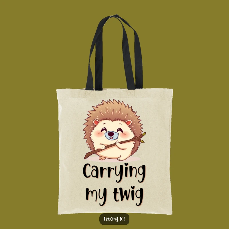 Funny Hedgehog Mask Tote Bag: Carry Your Courage With This Cute Design