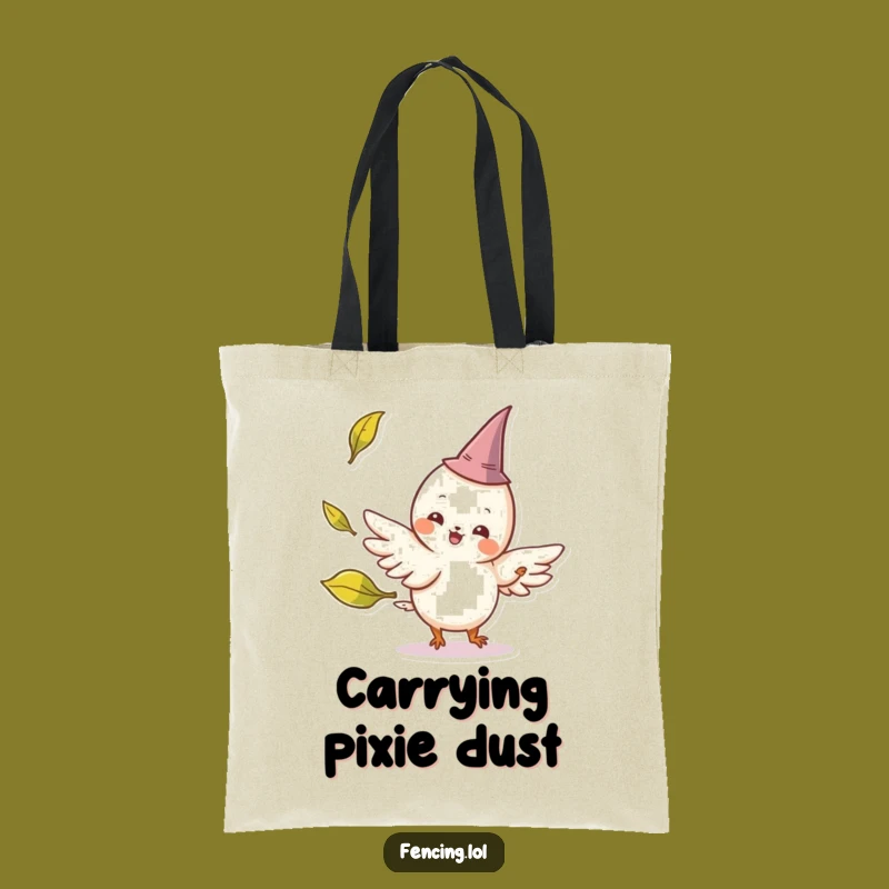 Funny Winged Creature Tote Bag - Whimsical & Practical Fantasy Art